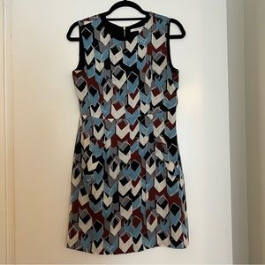 Diane Von Furstenberg Silk Mini Shift Dress with Pockets